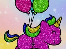 Coloring Ebook Glittered Unicorns