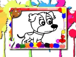 Canines Coloring E-book