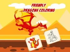 Pleasant Dragons Coloring