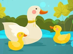 Mom Duck and Ducklings Jigsaw