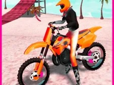 Motocross Seashore Leaping Bike Stunt Sport