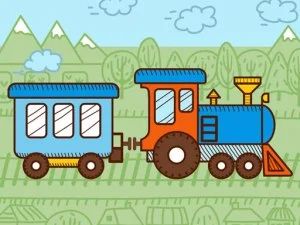 Trains For Children Coloring